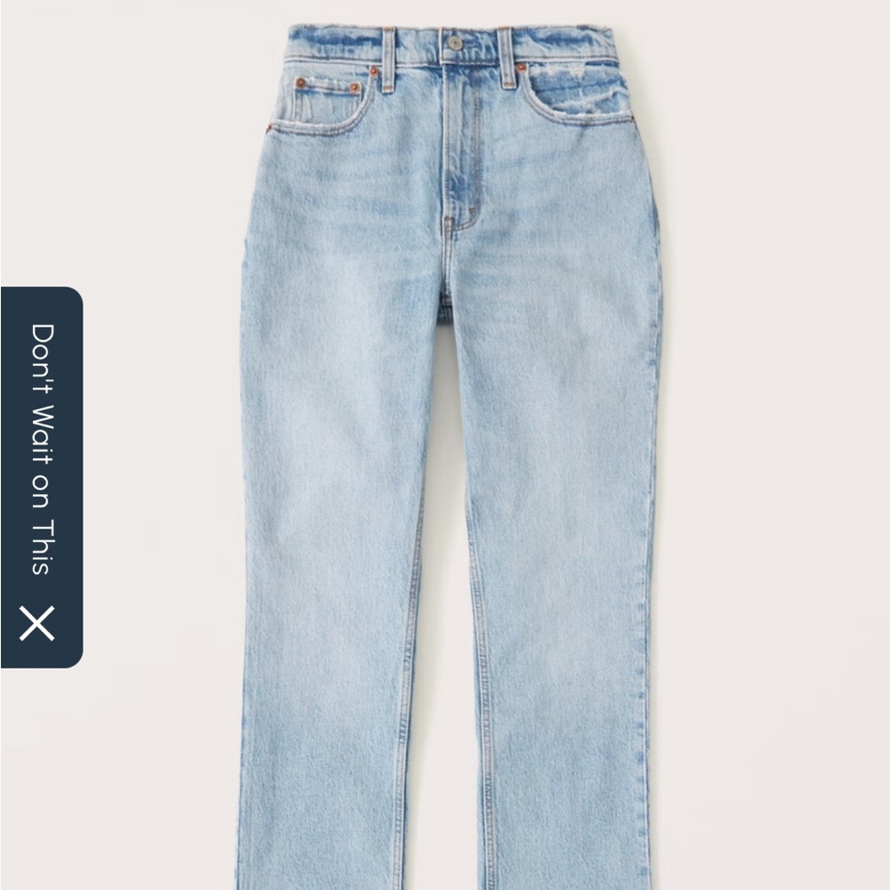 Abercrombie & Fitch Curve Love Ultra High Rise 90s Straight Jean